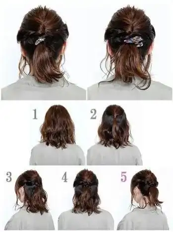 短头发怎么编头发简单又好看,编发短发发型简单又好看(日本妹子这3款