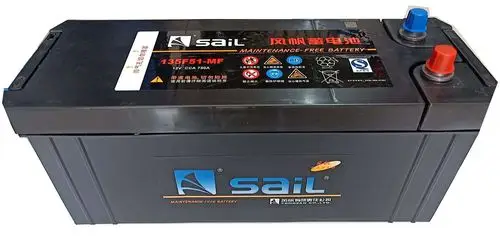 风帆135f51汽车电瓶风帆干荷加水蓄电池12v135ah