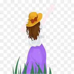 的女孩比耶日系校园女生手绘卡通可爱萌系女孩胜利卡通表情包黄色衣服