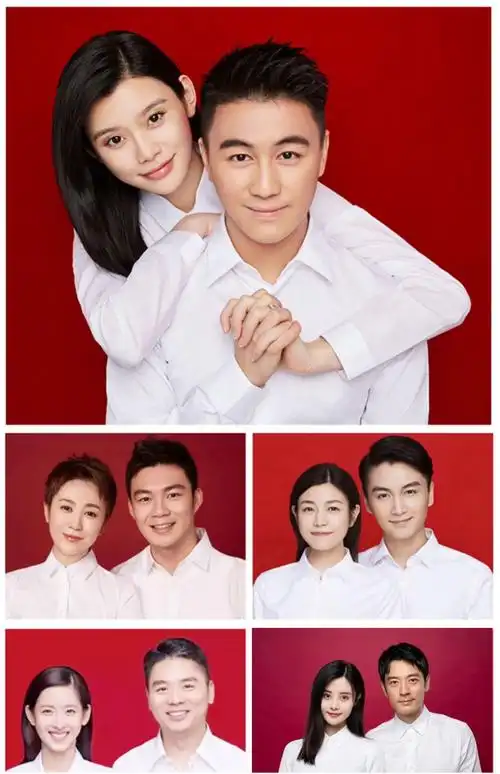 新品领证登记情侣装结婚登记照白衬衫定制刺绣男女拍照衬衣证件照衣服