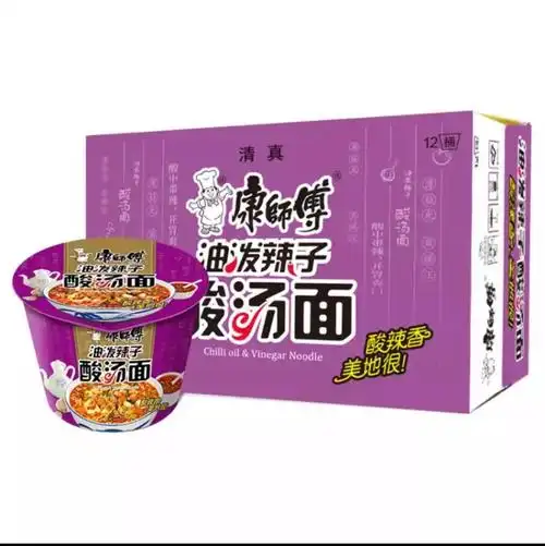 康师傅方便面桶装油泼辣子酸汤面125克