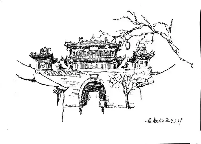 陕北古建筑速写