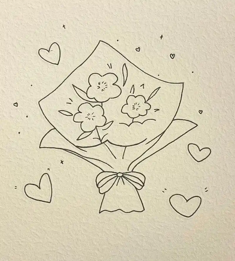 浪漫从一束鲜花开始.#画画 #简笔画 #一起学画画 - 抖音