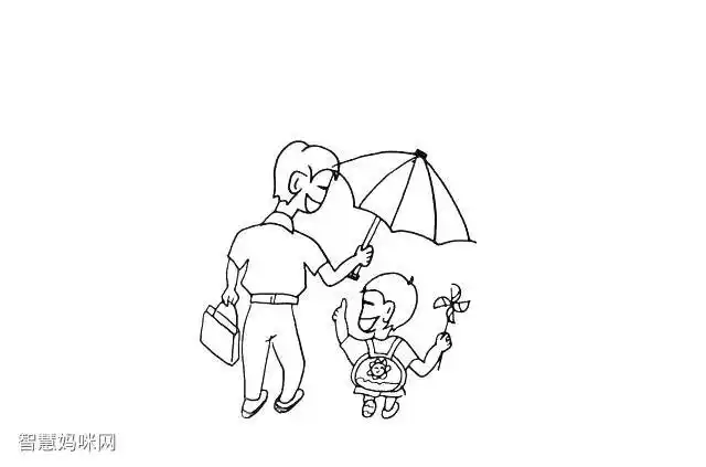 父亲节简笔画绘画步骤 - 智慧妈咪网