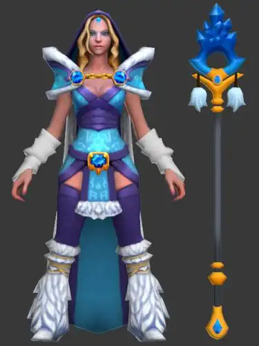 dota2 冰女 官方版模型截取