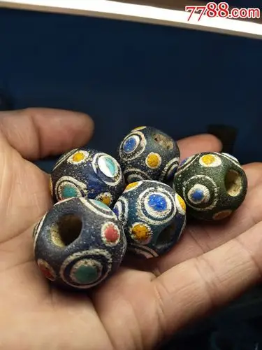 战国琉璃蜻蜓眼5颗处理