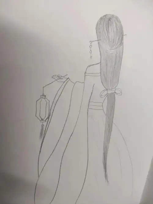铅笔画简笔古风动漫人物_小红书