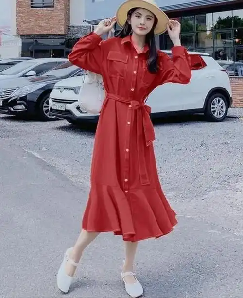 有种"复古穿搭"很火,叫"小红裙 玛丽珍鞋",温柔又少女|裙子|衬衫_网易