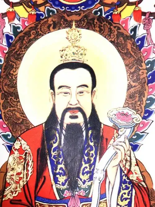 高端士用c品道教神像画像三清像三清三像挂画祖师画像清神像道奢