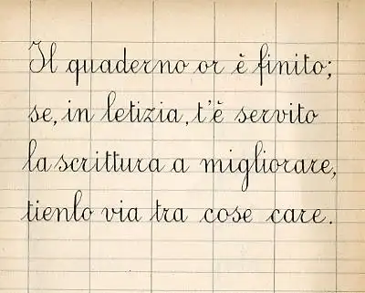 求意大利斜体字帖!