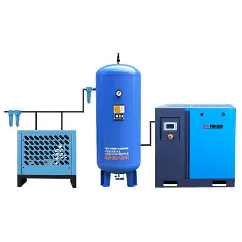 22kw螺杆式空压机整套22千瓦螺杆式变频空压机无油静音空气压缩机