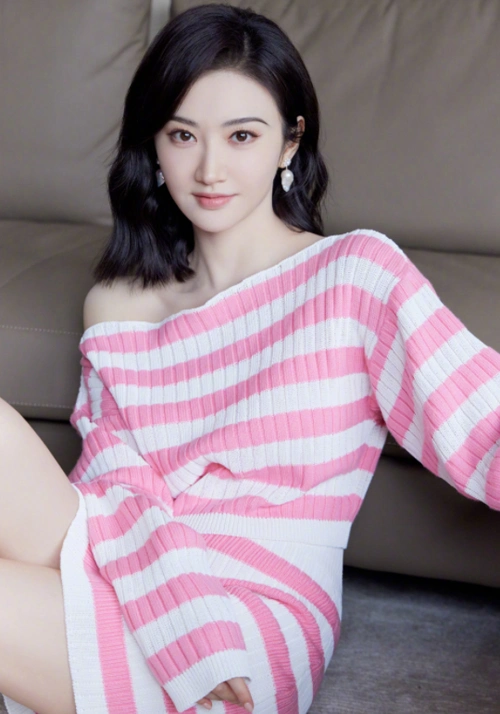 景甜真的是个大甜妹穿粉色的裙子的时候少女感十足