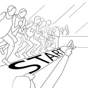 跑马拉松图片-跑马拉松素材-跑马拉松插画-摄图新视界