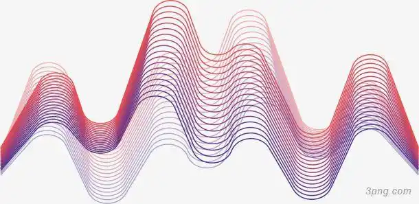 炫彩声波png素材透明免抠图片其他元素