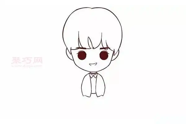 儿童画卡通吴磊怎么画 一步一步教你画卡通吴磊简笔画