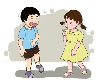 学生小声说话简笔画