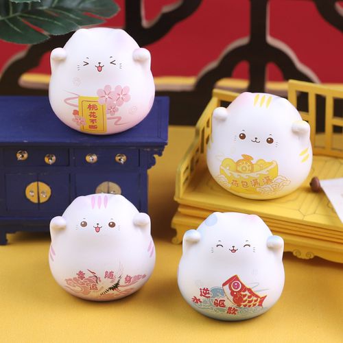 卡通可爱日式猫咪迷你摆件车载摆饰工艺品创意小物件新年礼物女生