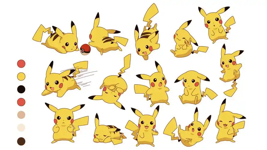 皮卡丘ai临摹上色