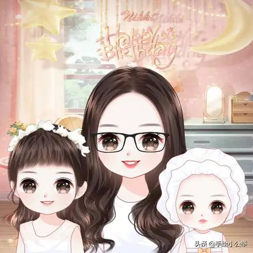 妈妈与女儿的图片卡通(换个头像吧) - 赤虎壹号