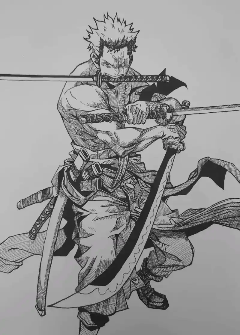 动漫手绘 #索隆 #五公子手绘 #海贼王  - 抖音