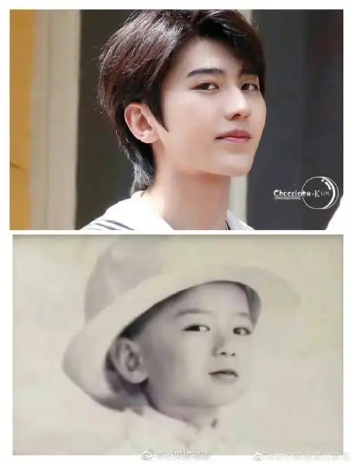 整容#对于前公司控诉蔡徐坤整容这一说辞,蔡徐坤粉丝发了蔡徐坤童年照