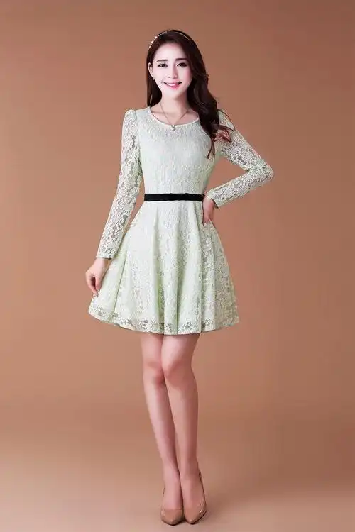 秋季连衣裙2013新 秋装长袖韩版修身淑女气质蕾丝连衣裙 秋季裙子