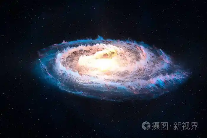 3d渲染壮丽的螺旋星云宇宙背景