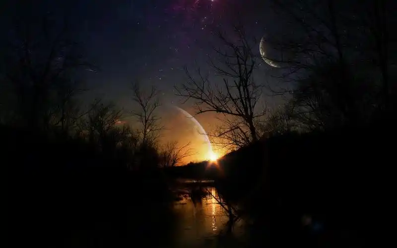 唯美夜景摄影图片桌面壁纸_风景壁纸_壁纸下载_美桌网