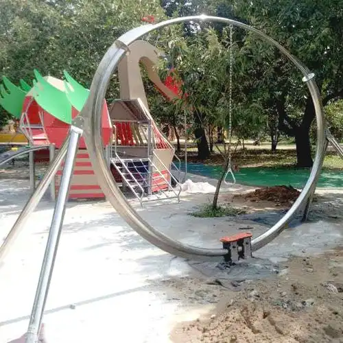 供应幼儿园儿童户外组合大秋千 儿童不锈钢秋千荡倚游乐设备厂家