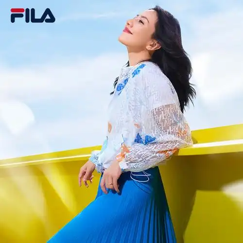 高圆圆同款filaxthemet联名斐乐连帽外套夏季蕾丝运动茄克