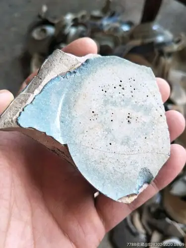 宋元钧窑瓷片一枚临清运河古玩店万枚瓷片标本馆-青瓷/秘色瓷-7788