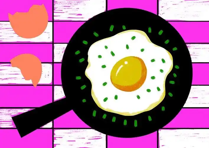 美味的煎蛋创意绘画 - 元艺考