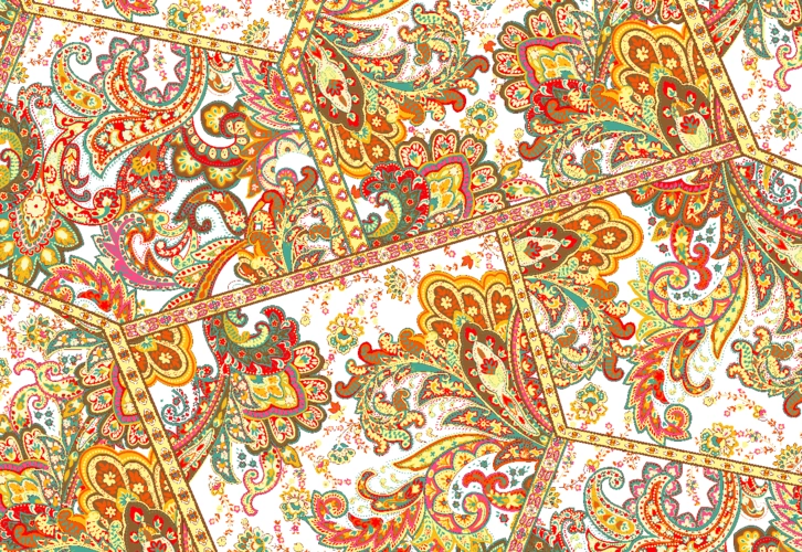 复古几何花纹拼接印花矢量图服装纺织面料水印数码印花金昌花型素材