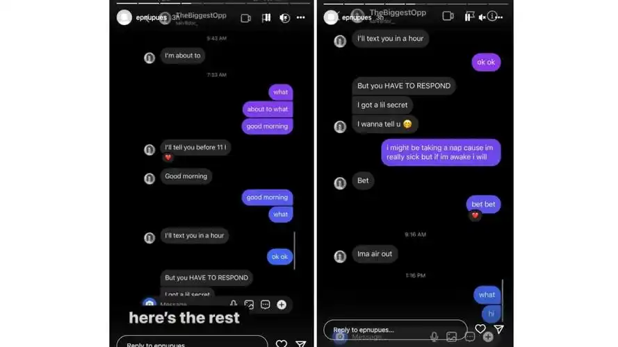 拉莫斯的instagram账户聊天记录截图此外,该instagram账户还曾发布了