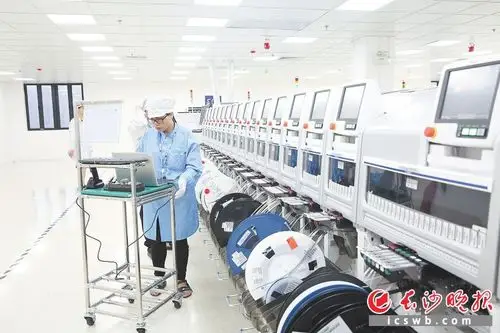 伟创力智能手机终端流水线.望城经开区供图