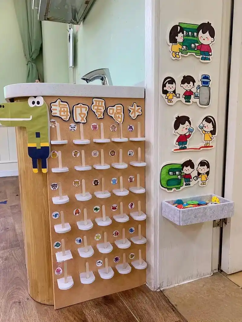 幼儿园喝水区环创,素材可直接打印使用.#幼儿园环创#喝水区环 - 抖音
