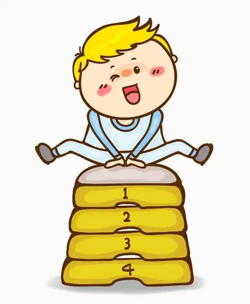 东方人,儿童,一个人,无人,跳,竖图,插画,室内,白天,白色背景,正面