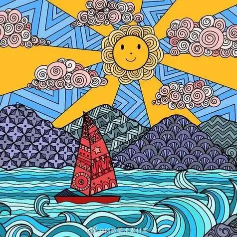 幼儿色彩线条简笔画