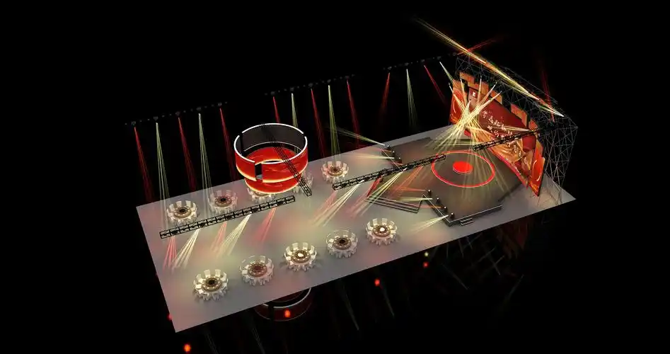 周年舞美舞台3d效果图设计效果图