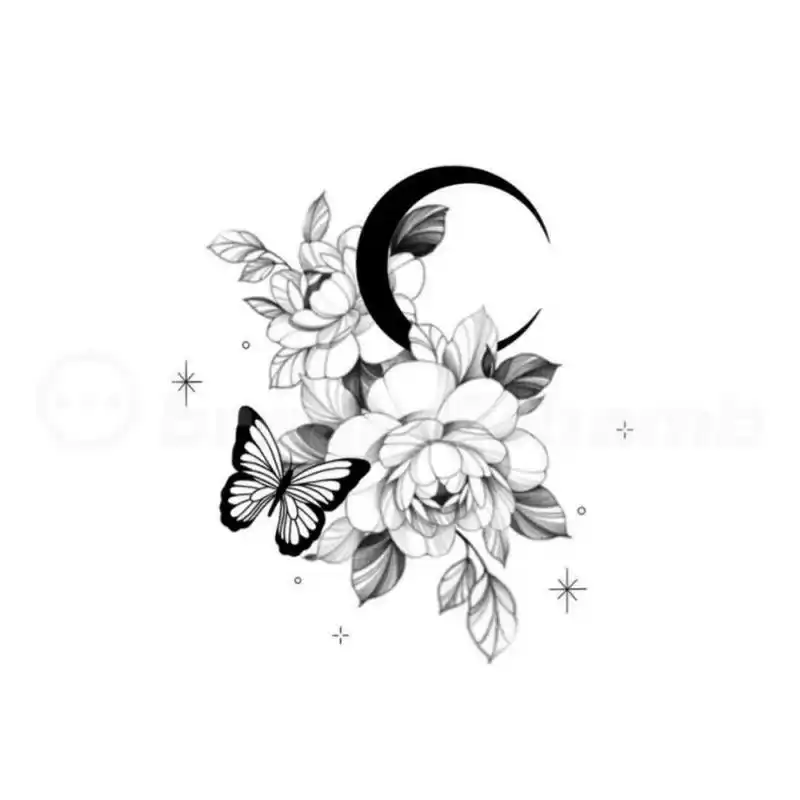 9张气质素花纹身手稿|小清新素花纹身 简单气质素花,适合女生的不同