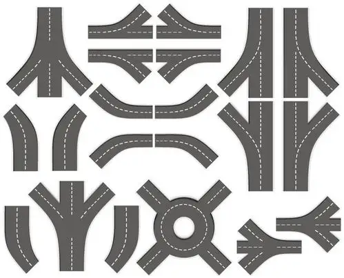 8款柏油马路设计矢量素材