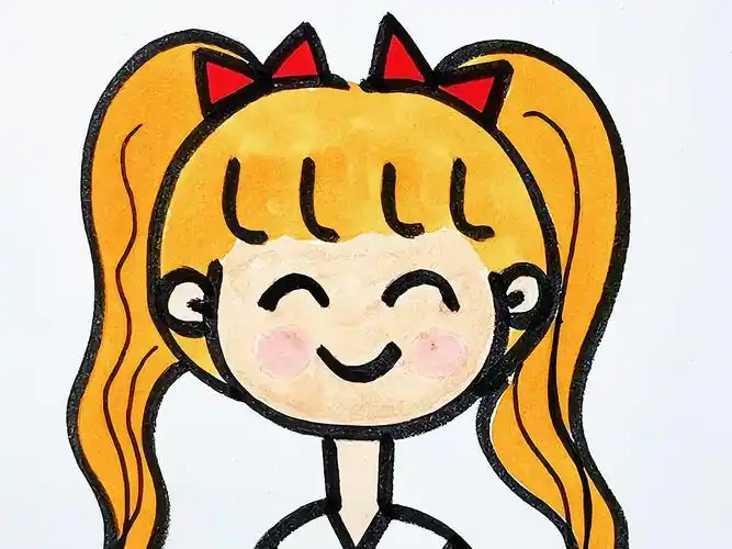 有手就会,快跟我学起来吧#儿童简笔画 #亲子简笔画 #小女孩简笔画