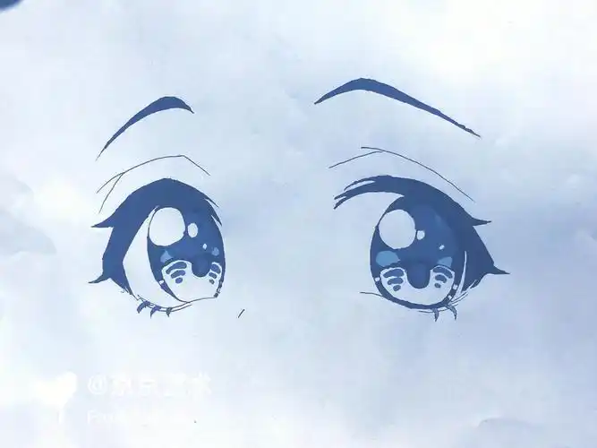 动漫眼睛绘画过程图