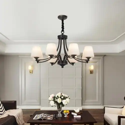 吊灯雷士照明明欧美式现代简约铁艺复古奢华大气客厅吊灯