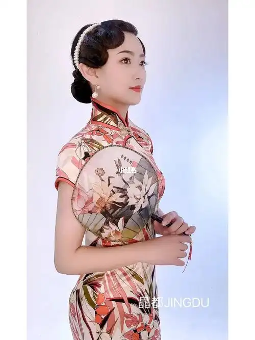 晶都课堂造型作品穿旗袍的民国美人