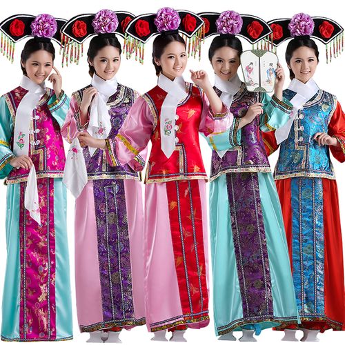 清朝古装格格装满族公主裙清代嬷嬷丫鬟宫女服饰小燕子古代演出服