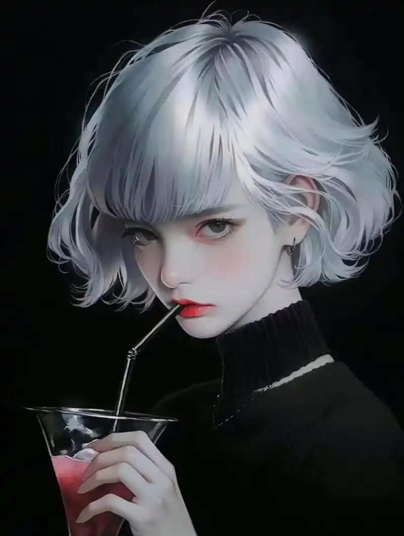 动漫头像和壁纸# 高冷气质银色系短发女生头像,大家有喜欢的吗?