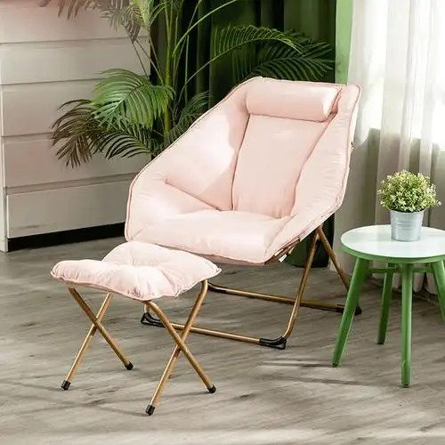 沙发折叠躺椅家用阳台休闲椅卧室小型可爱懒人折叠椅