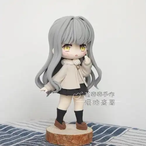 麻麻超轻粘土自设大馒头脸定制动漫游戏周边手办手办