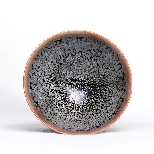 日本陶艺大师 水出胜 蓝油滴天目盏 窑变茶盏 茶杯